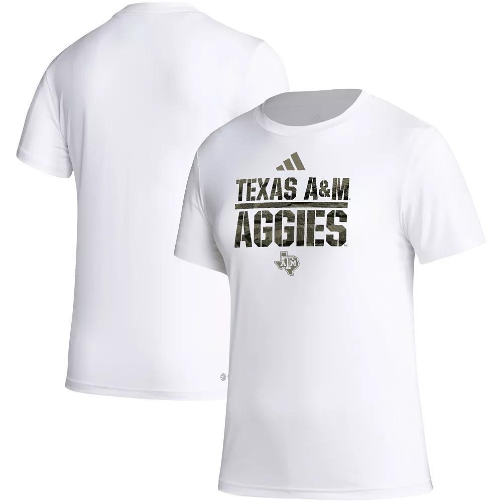 Women's adidas White Texas A&M Aggies AEROREADY Military Appreciation Pregame T-Shirt, Size: Medium Product Image