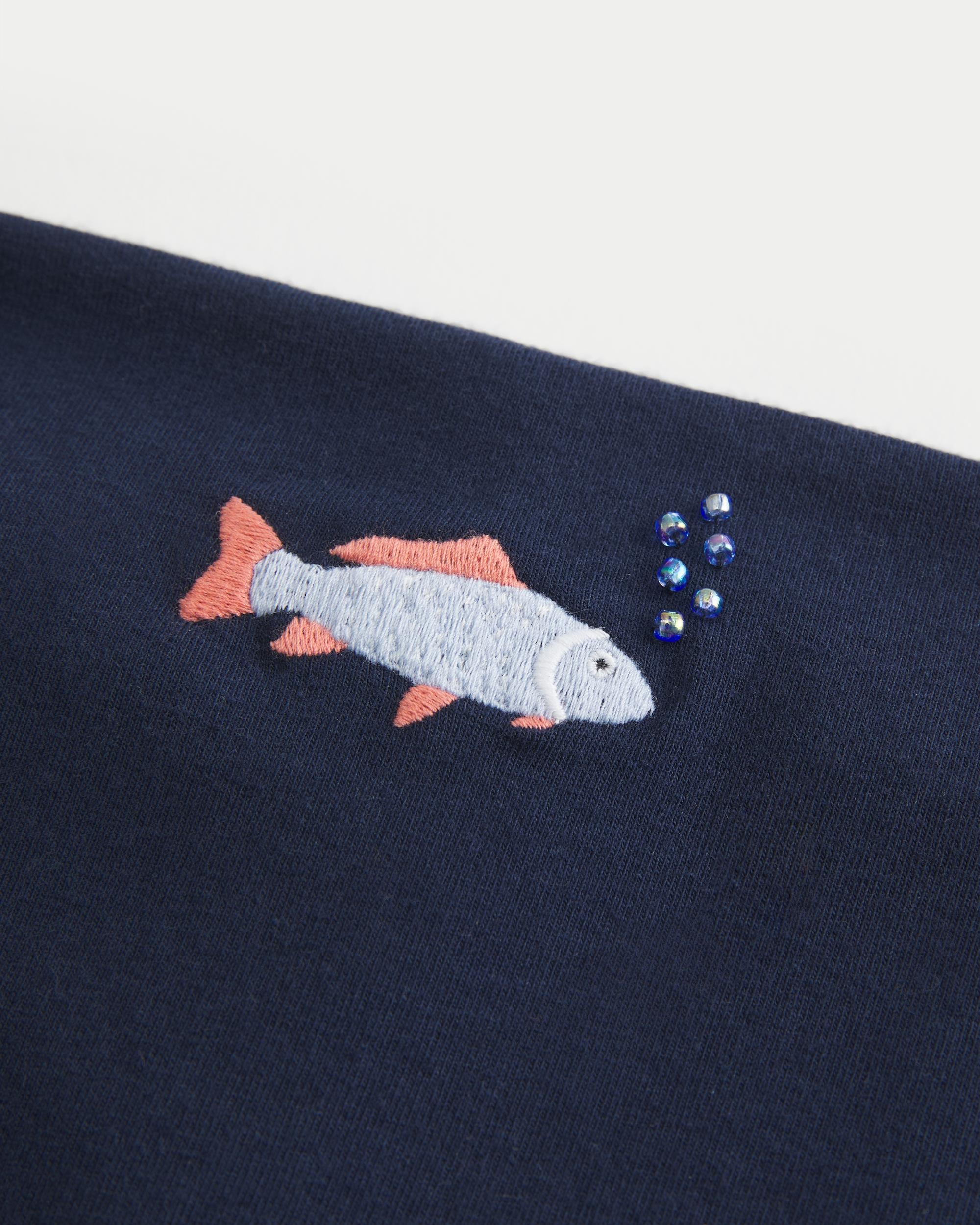 Beaded Graphic Halter Top Product Image