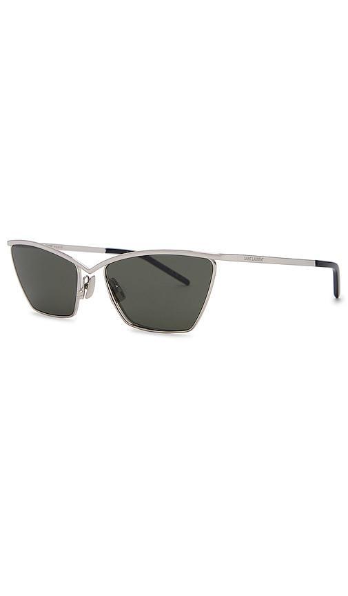 Saint Laurent Cat Eye Sunglasses in Grey Product Image