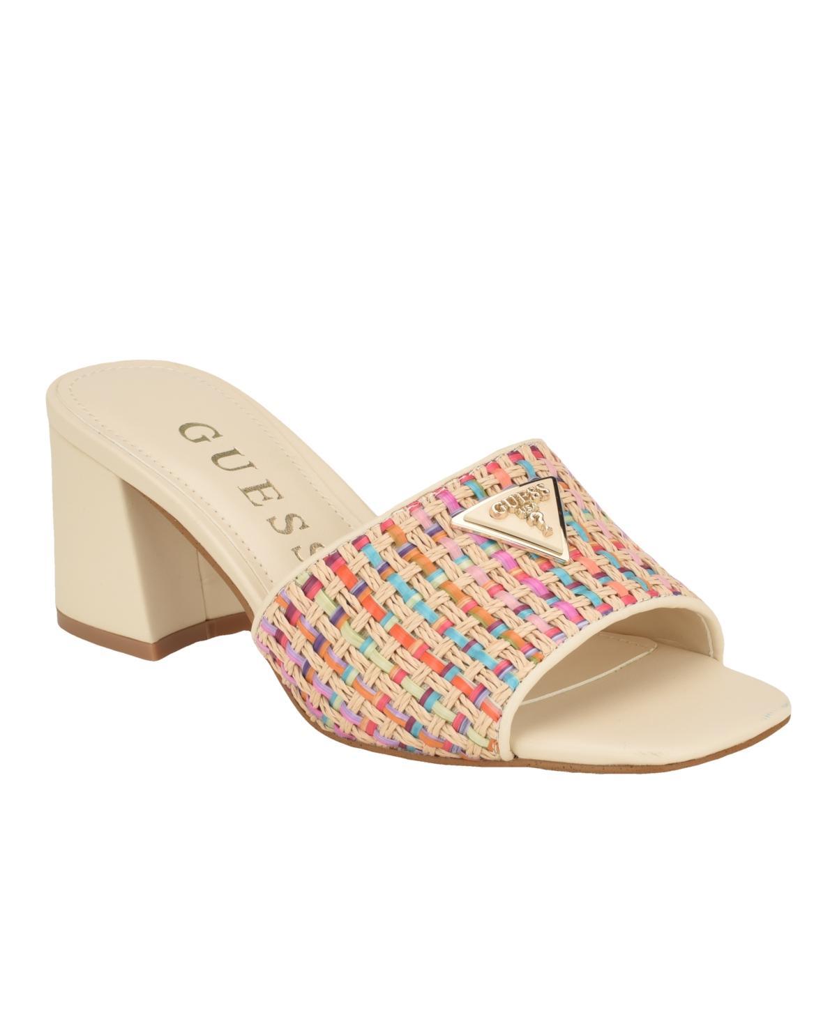 Guess Womens Gables Block Heel Slip On One Band Sandals Product Image