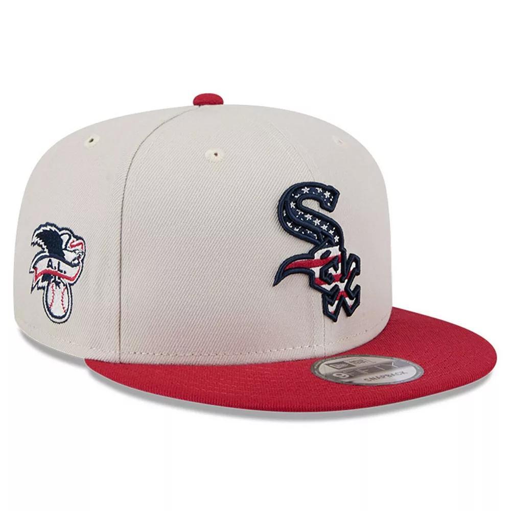 Men's New Era  Khaki/Red Chicago White Sox 2024 Fourth of July 9FIFTY Snapback Hat, Beig K Product Image