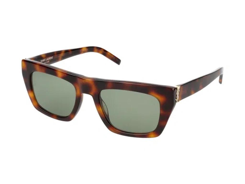 SAINT LAURENT Sunglasses In Havana Havana Green Product Image