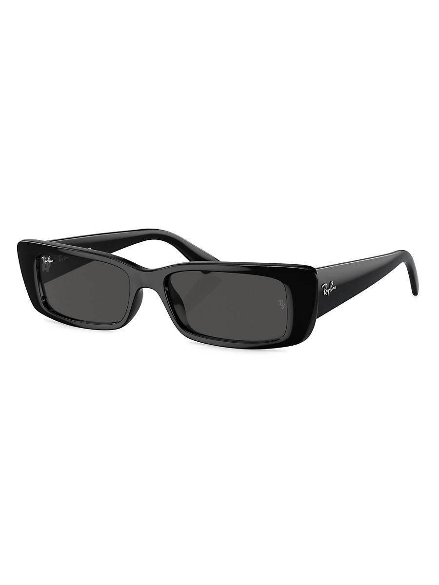 Chunky Rectangle Sunglasses w/ Logo Disc Arms Product Image