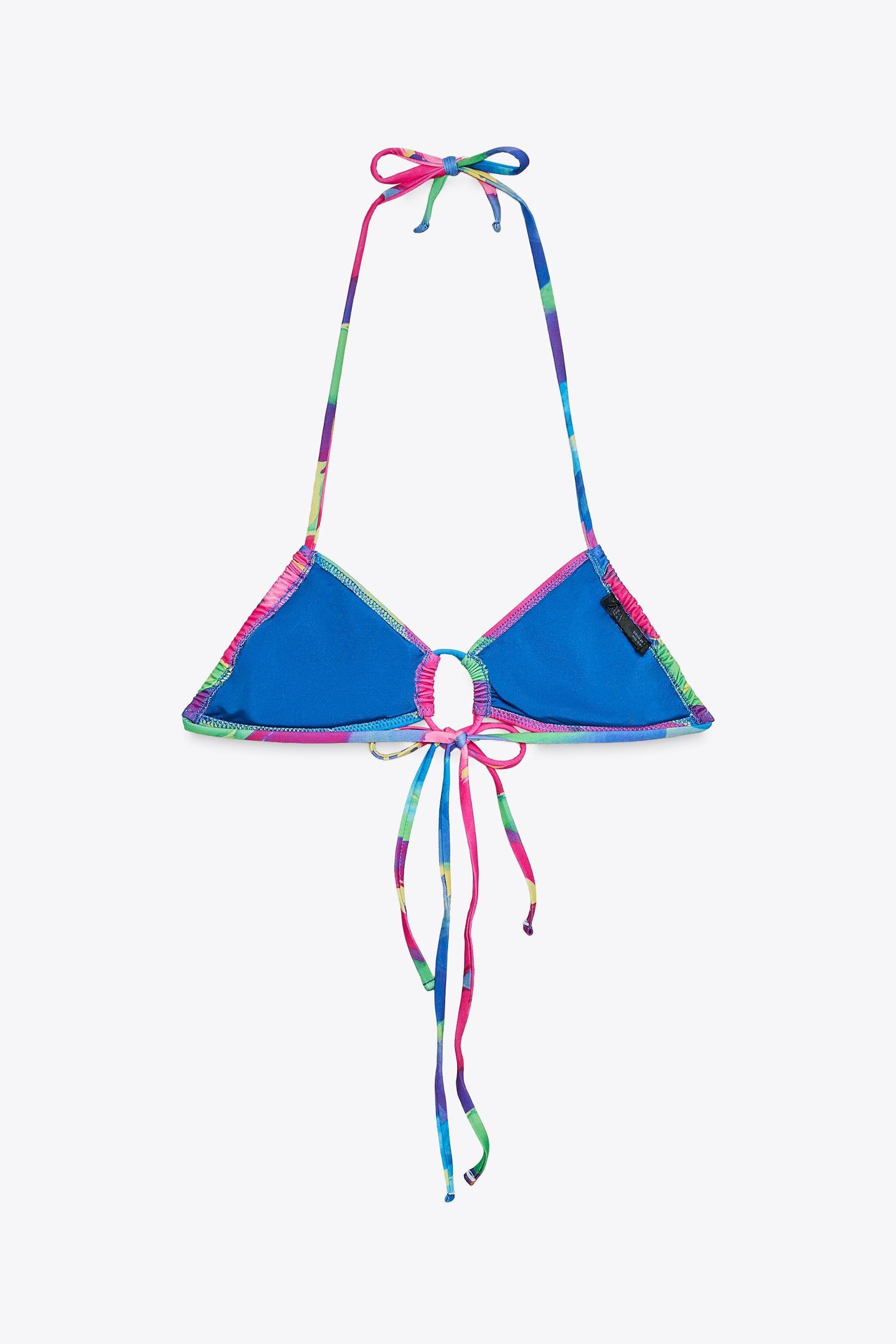 PRINTED TIE BIKINI TOP Product Image