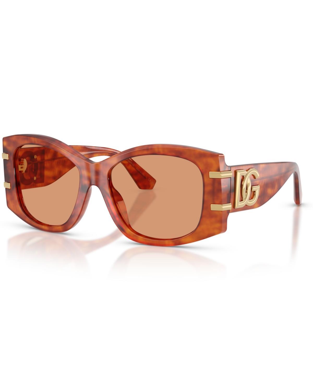 DOLCE & GABBANA Women's Large Sunglasses, Dg4501 In Brown Product Image