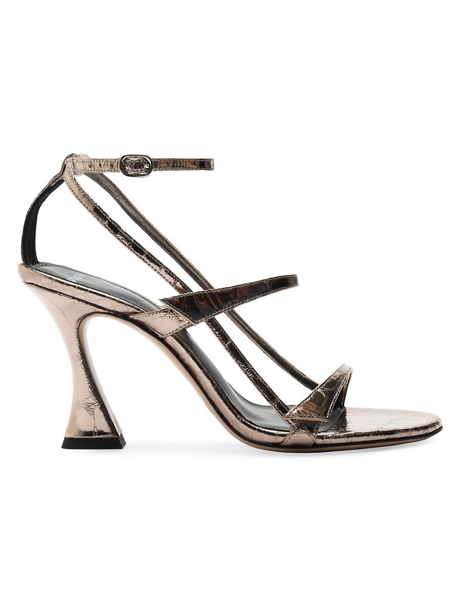 Womens Tita 85MM Metallic Leather Cage Sandals Product Image