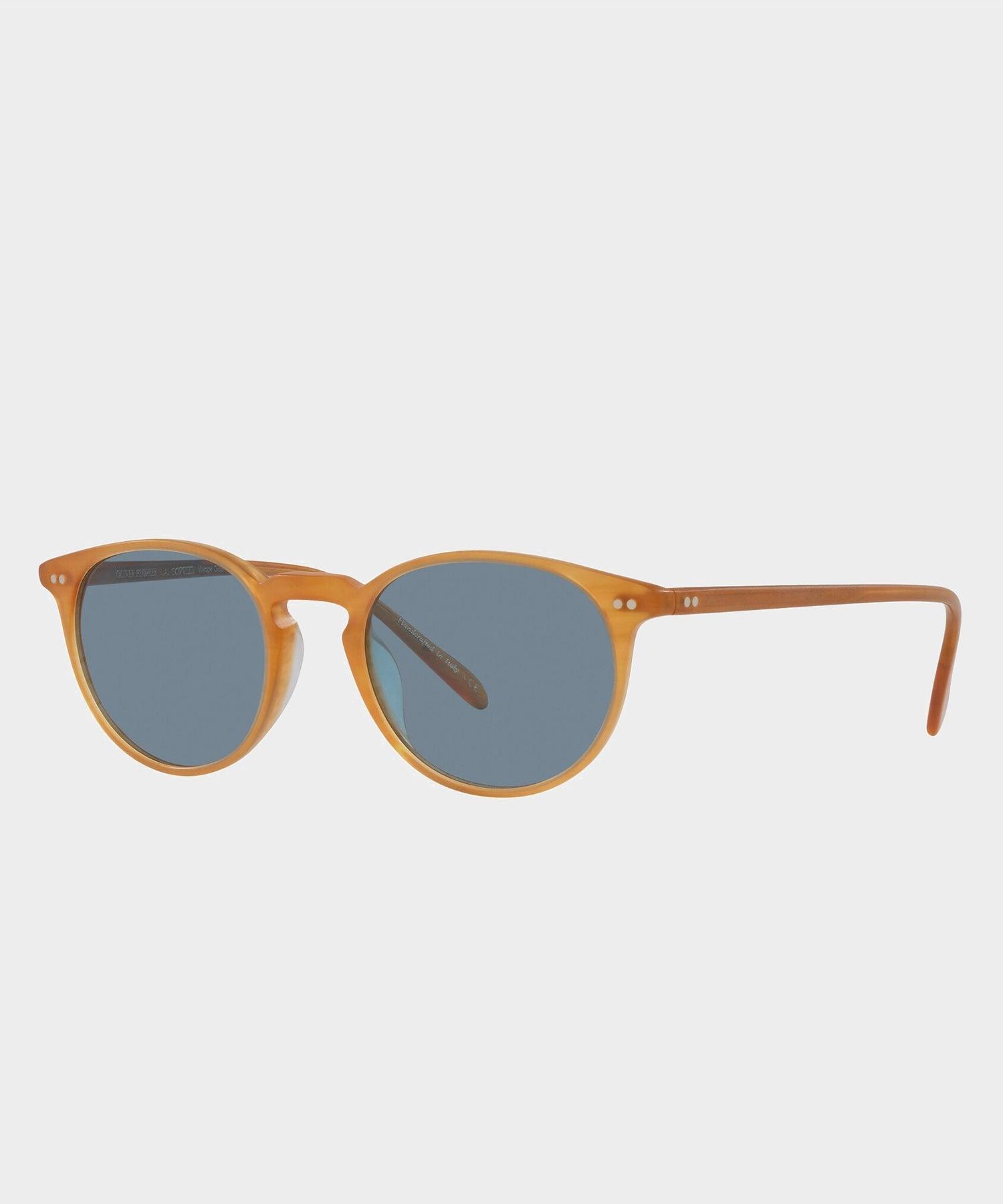 Oliver Peoples Riley Sunglasses in Semi Matte Amber Tortoise Product Image