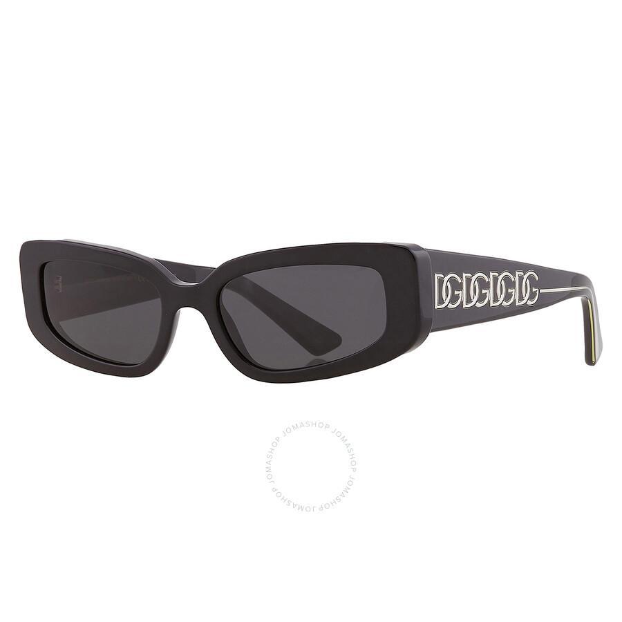 DOLCE & GABBANA Dolce And Gabbana Dark Grey Cat Eye Ladies Sunglasses Dg4445 501/87 54 In Black Product Image