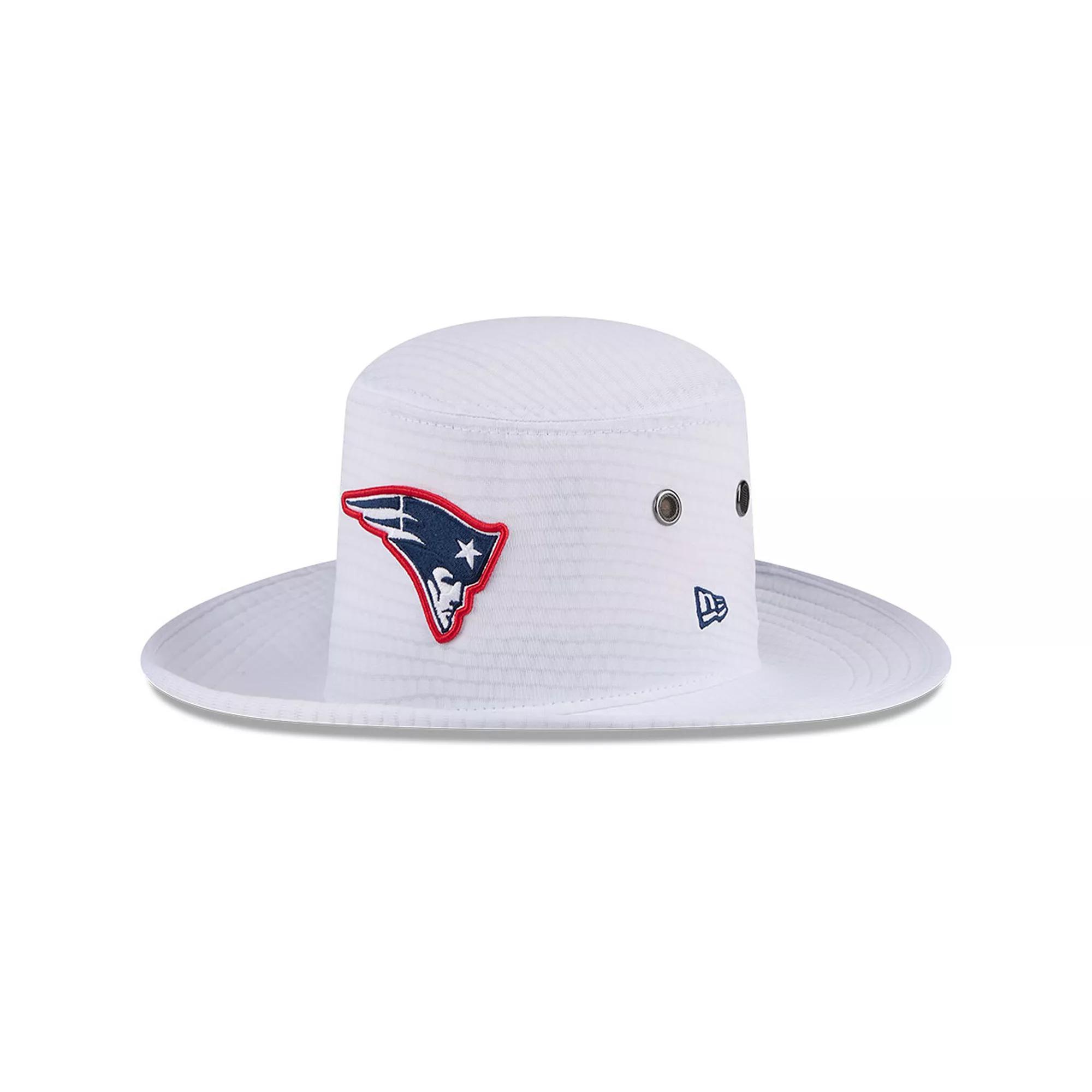 Men's New Era White New England Patriots 2024 NFL Training Camp Panama Bucket Hat Product Image