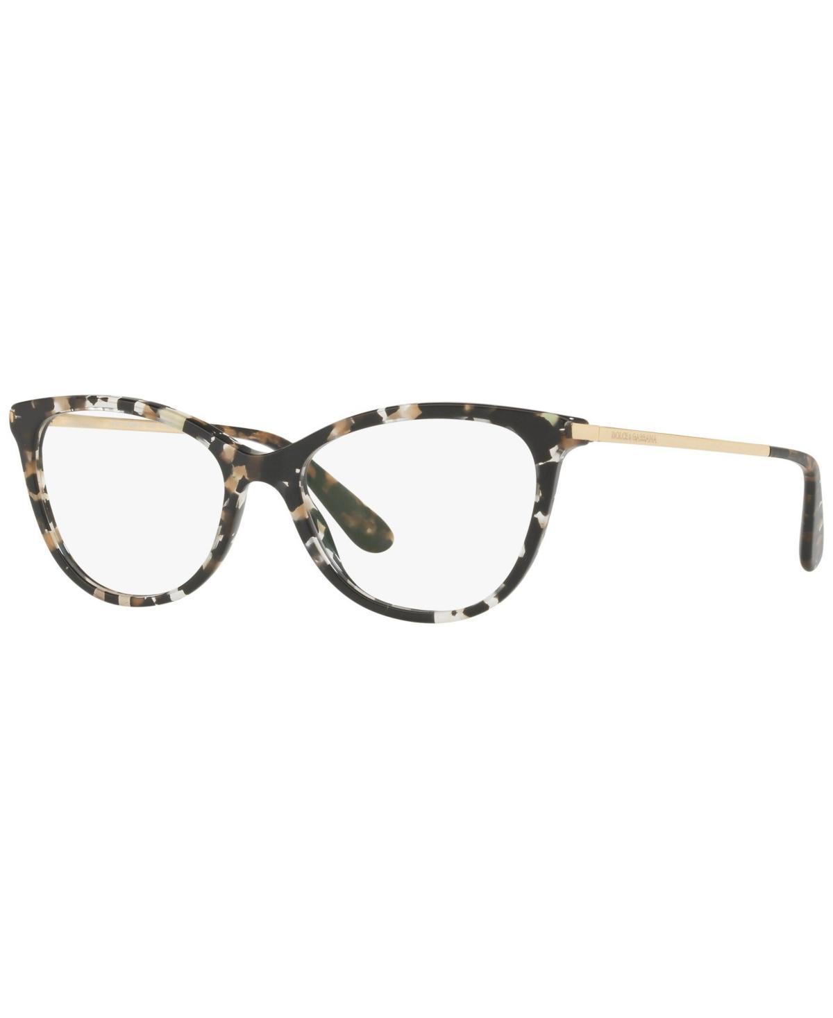 DOLCE & GABBANA Dg3258 Women's Butterfly Eyeglasses In Black Product Image