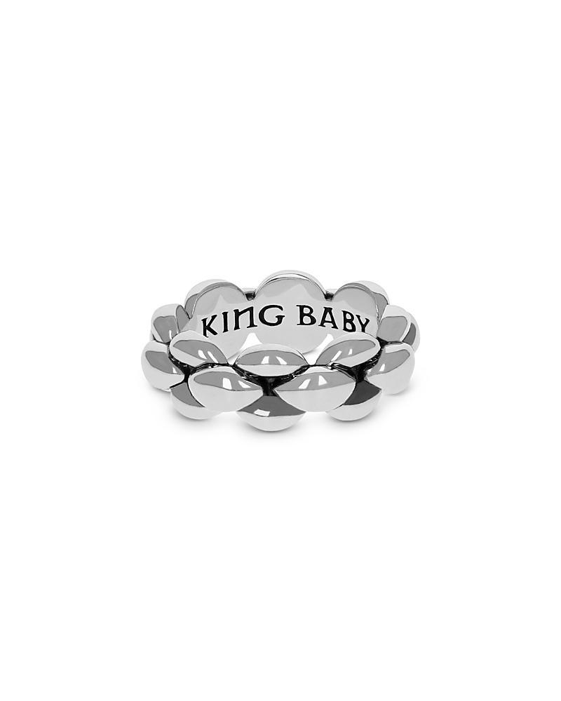 Mens Infinity Link Medium Sterling Silver Ring Product Image