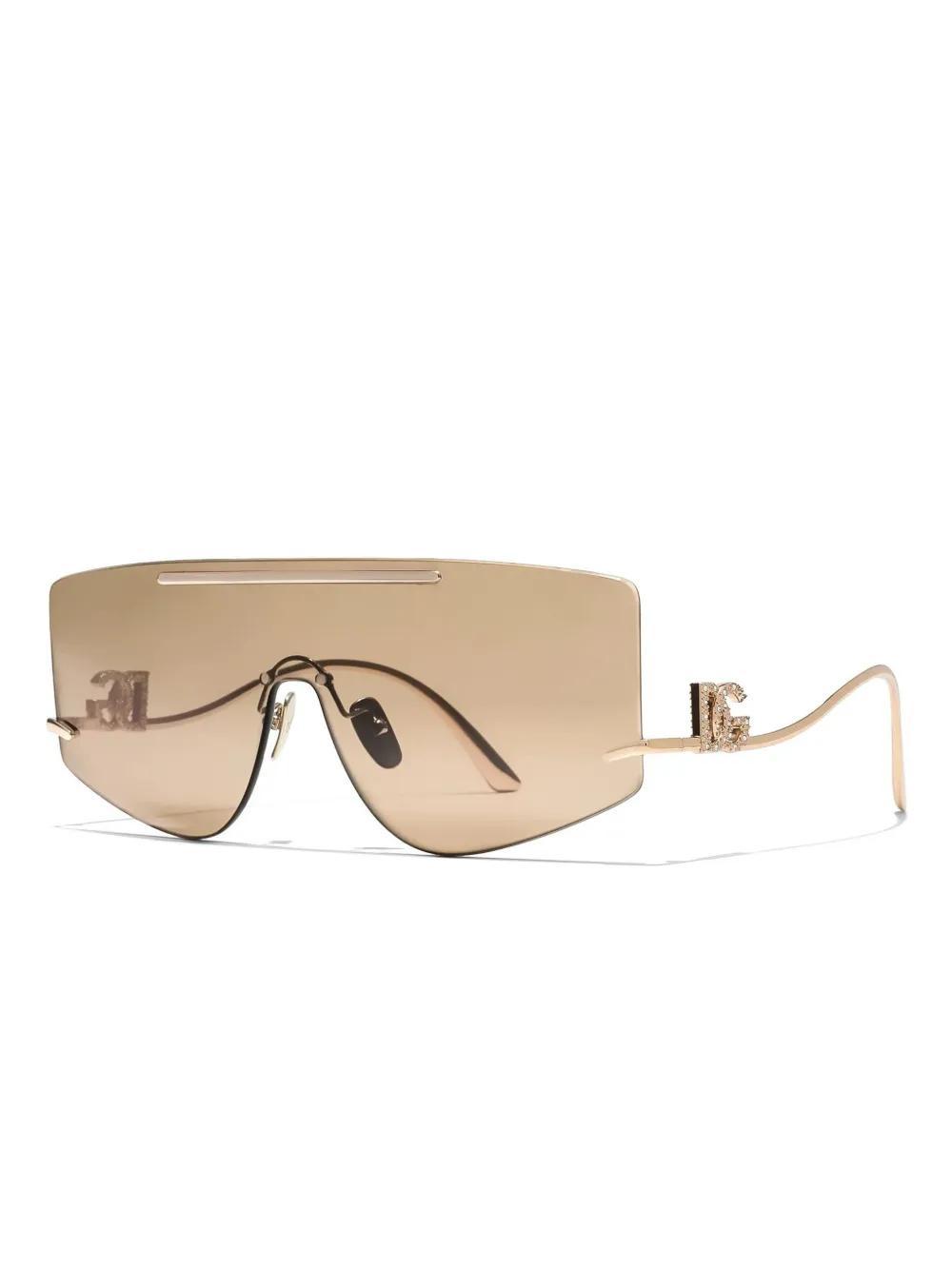 DOLCE & GABBANA Shield-frame Sunglasses In Pink Product Image