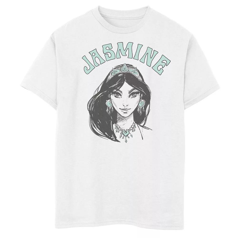 Disney's Aladdin Boys 8-20 Live Action Jasmine Face Portrait Sketch Graphic Tee, Boy's,  Product Image