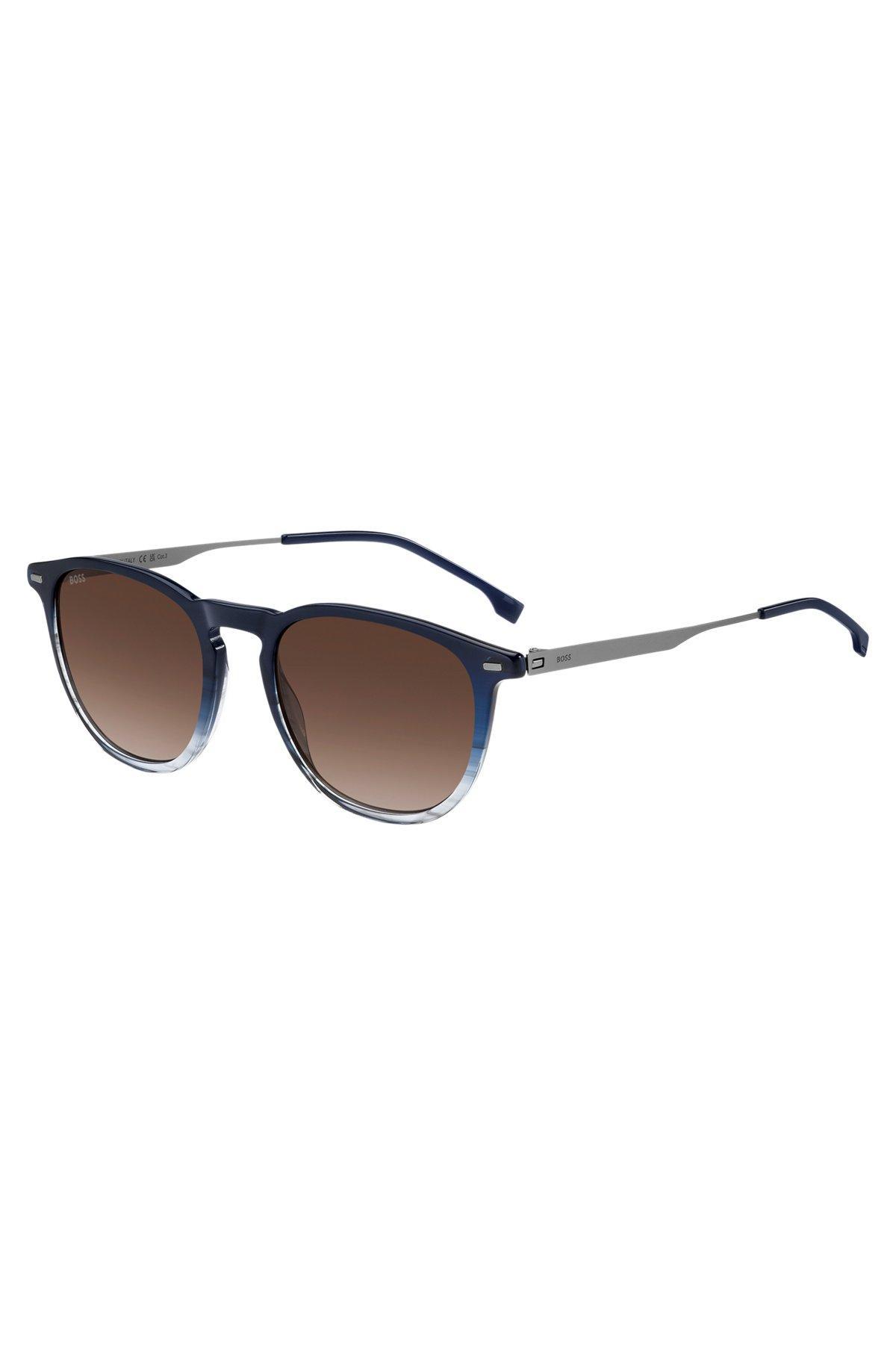 BOSS - Blue-acetate sunglasses with gradient effect Product Image