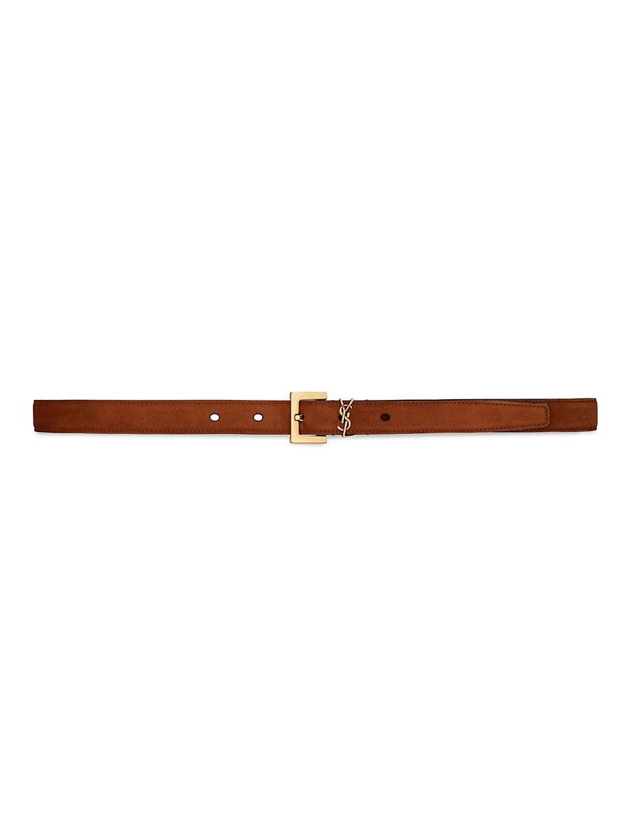 Womens Logo Skinny Suede Belt Product Image