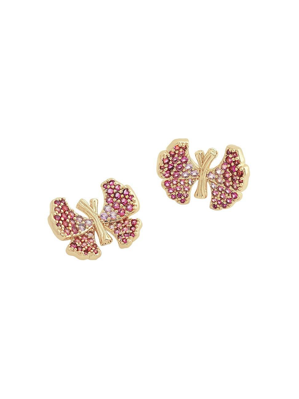 Cubic Zirconia Butterfly Stud Earrings Product Image