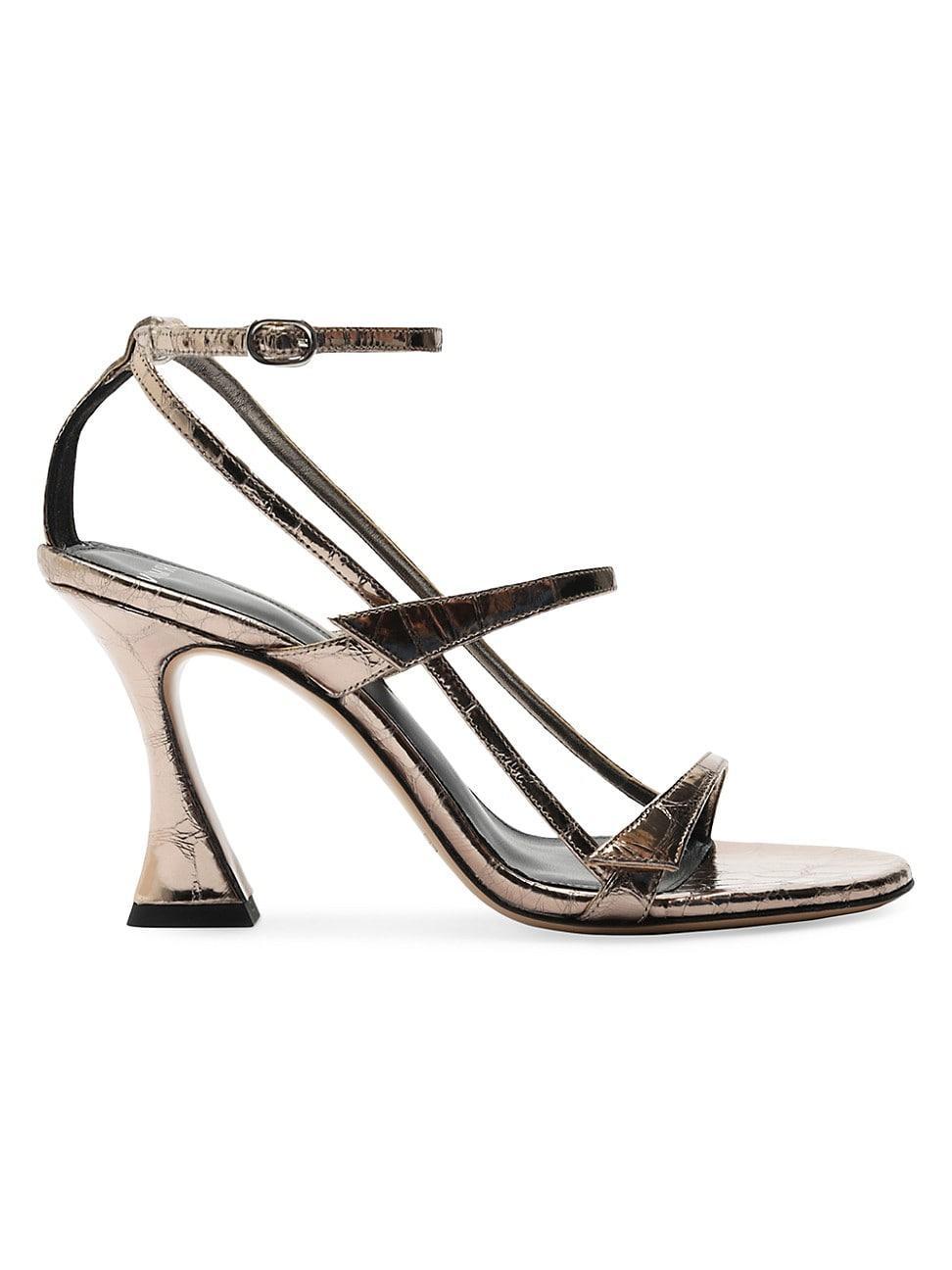 Womens Tita 85MM Metallic Leather Cage Sandals Product Image