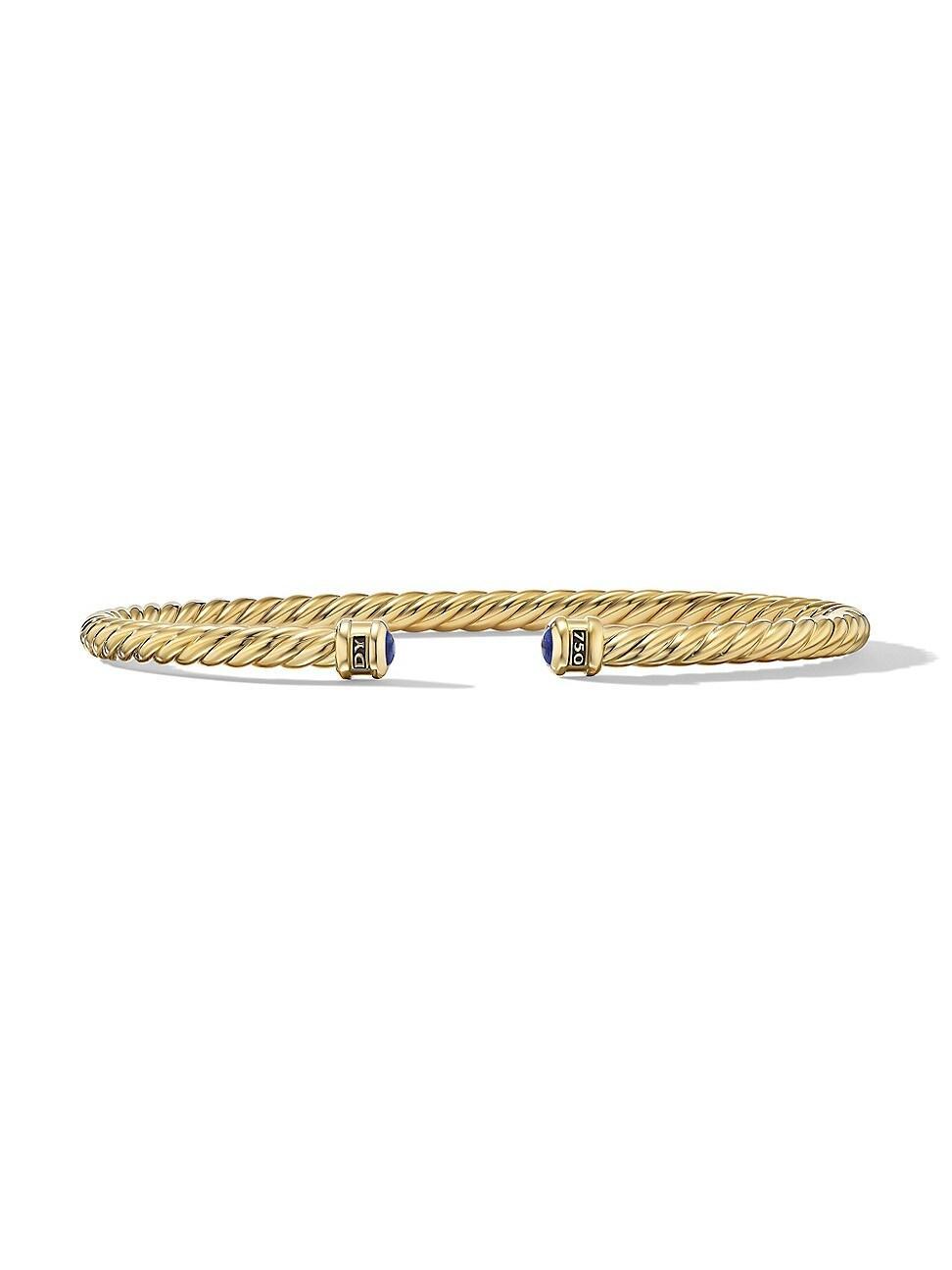 Mens Cablespira Cuff Bracelet In 18K Yellow Gold Product Image