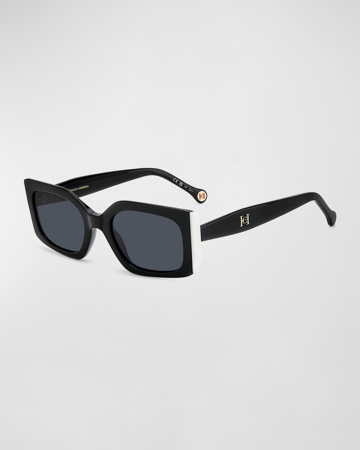 Contrasting Acetate Rectangle Sunglasses Product Image