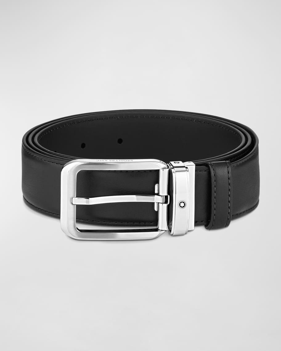 Mens Pin Buckle Cut-to-Size Leather Belt Product Image