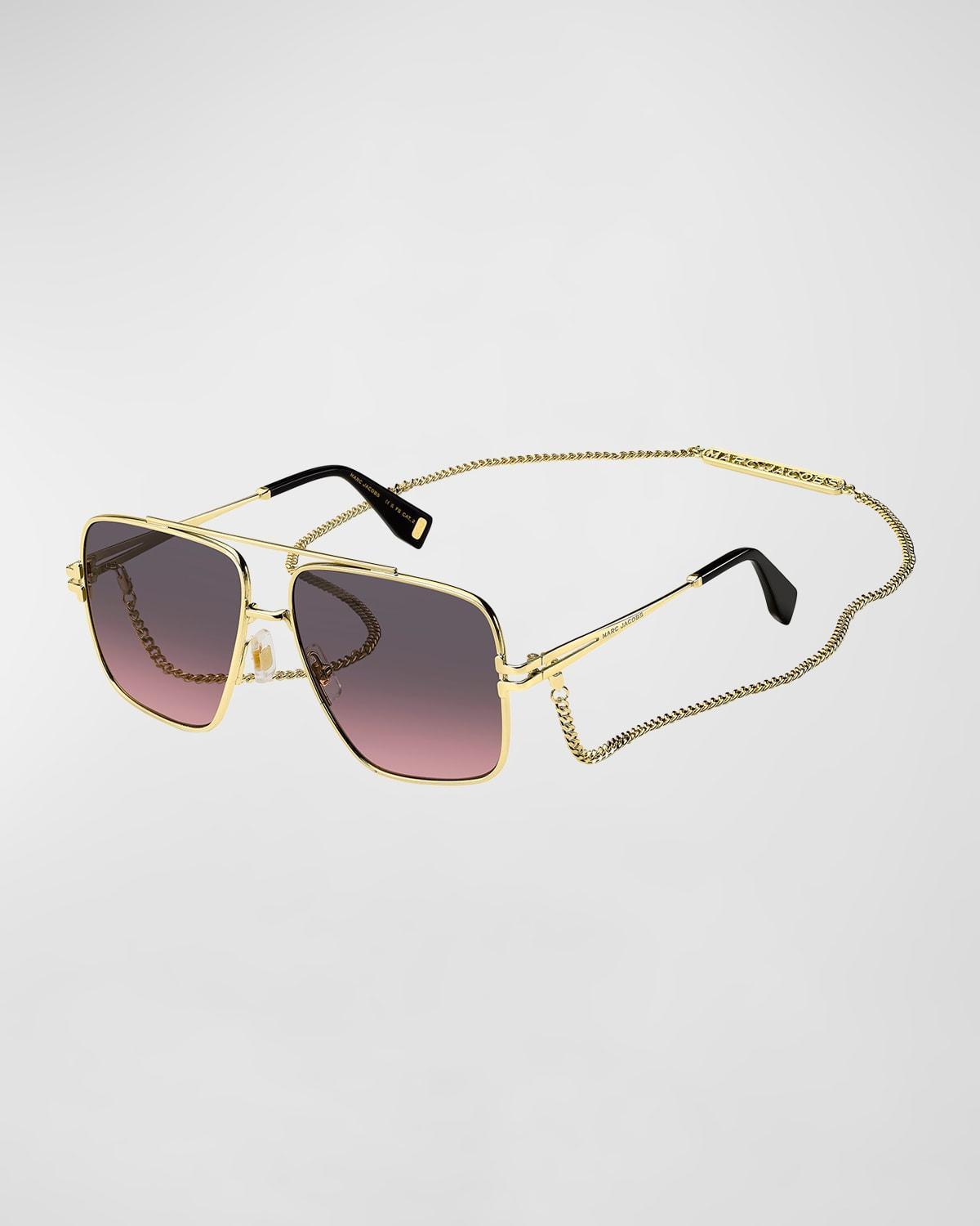 Womens Light 59MM Square Sunglasses Product Image