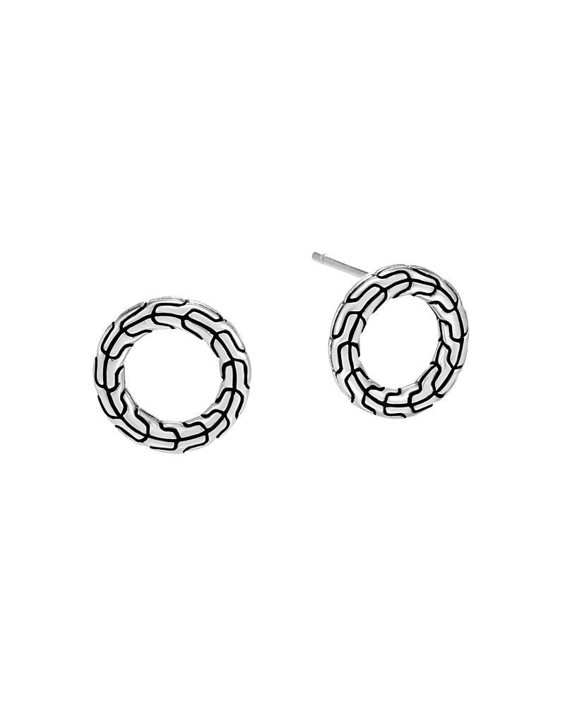 John Hardy Sterling Silver Classic Chain Round Stud Earrings Product Image