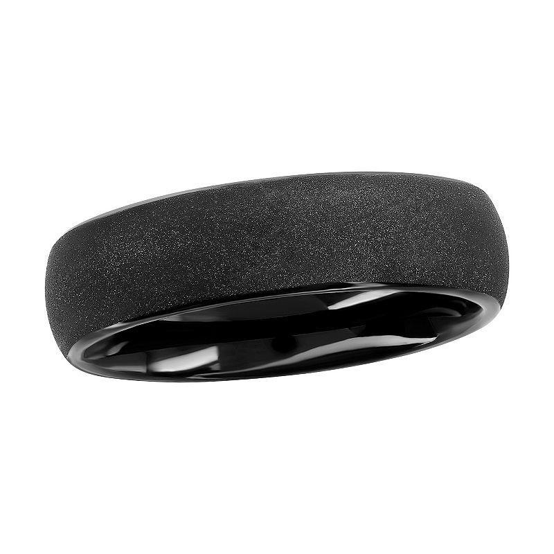 Mens Metallo Tung Matte Black Plated Ring Tungsten Product Image