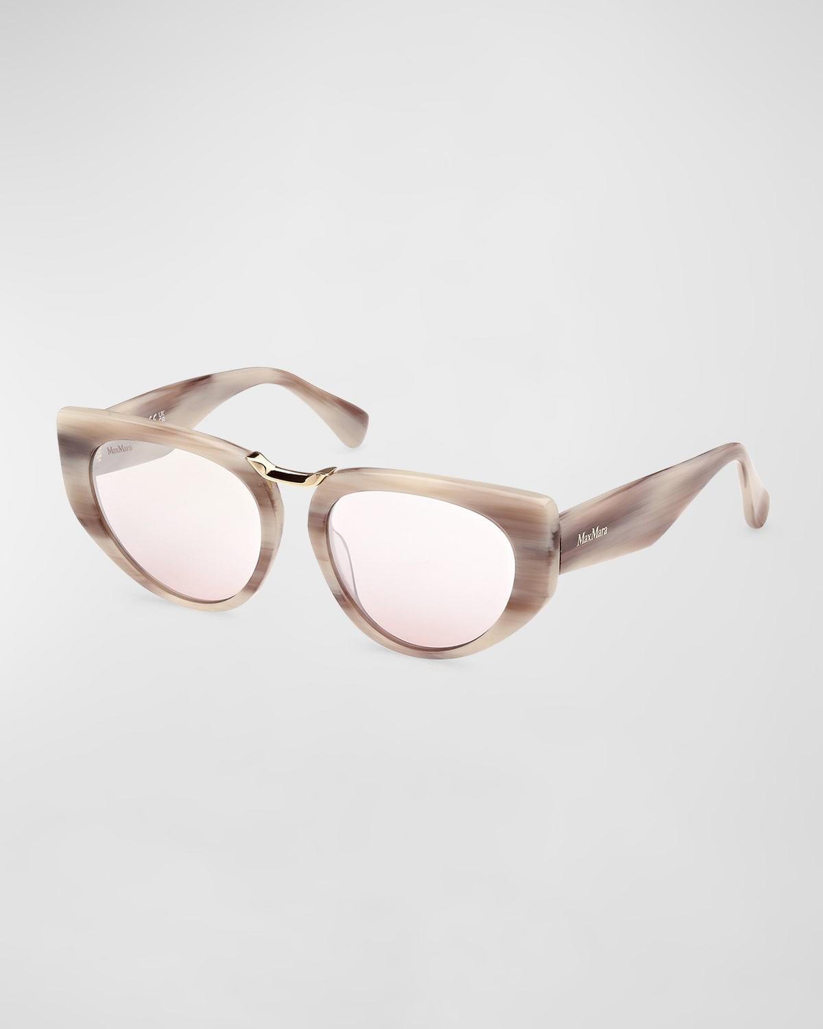 Womens Max Mara 54MM Mirrored Cat-Eye Sunglasses Product Image