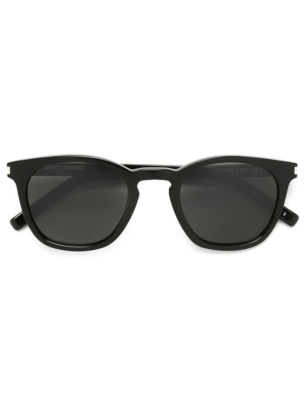 SAINT LAURENT Classic 28 Combi Sunglasses In Black-silver-grey Product Image