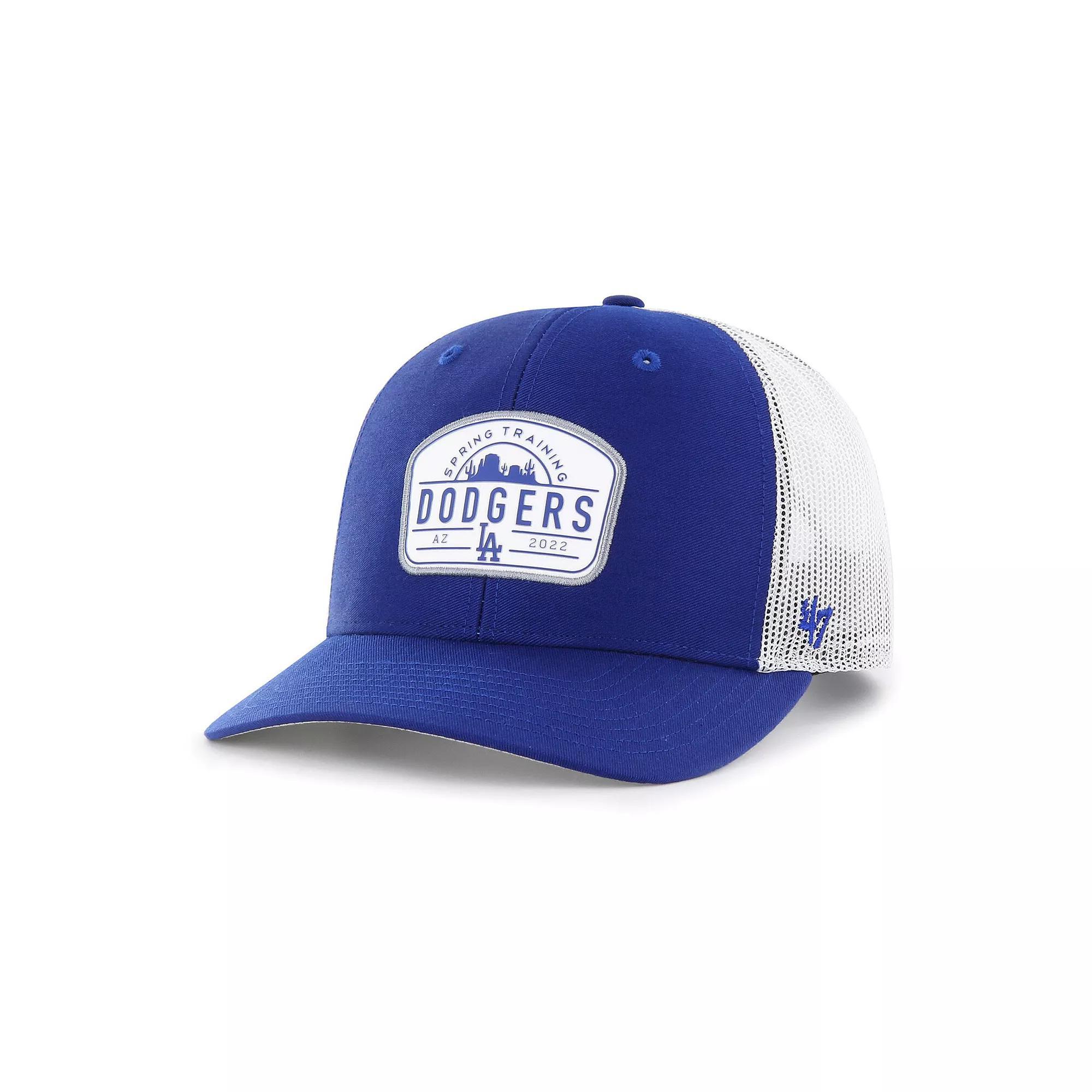 Men's '47 Royal Los Angeles Dodgers 2022 Spring Training Panorama Trucker Snapback Hat, Blue Product Image