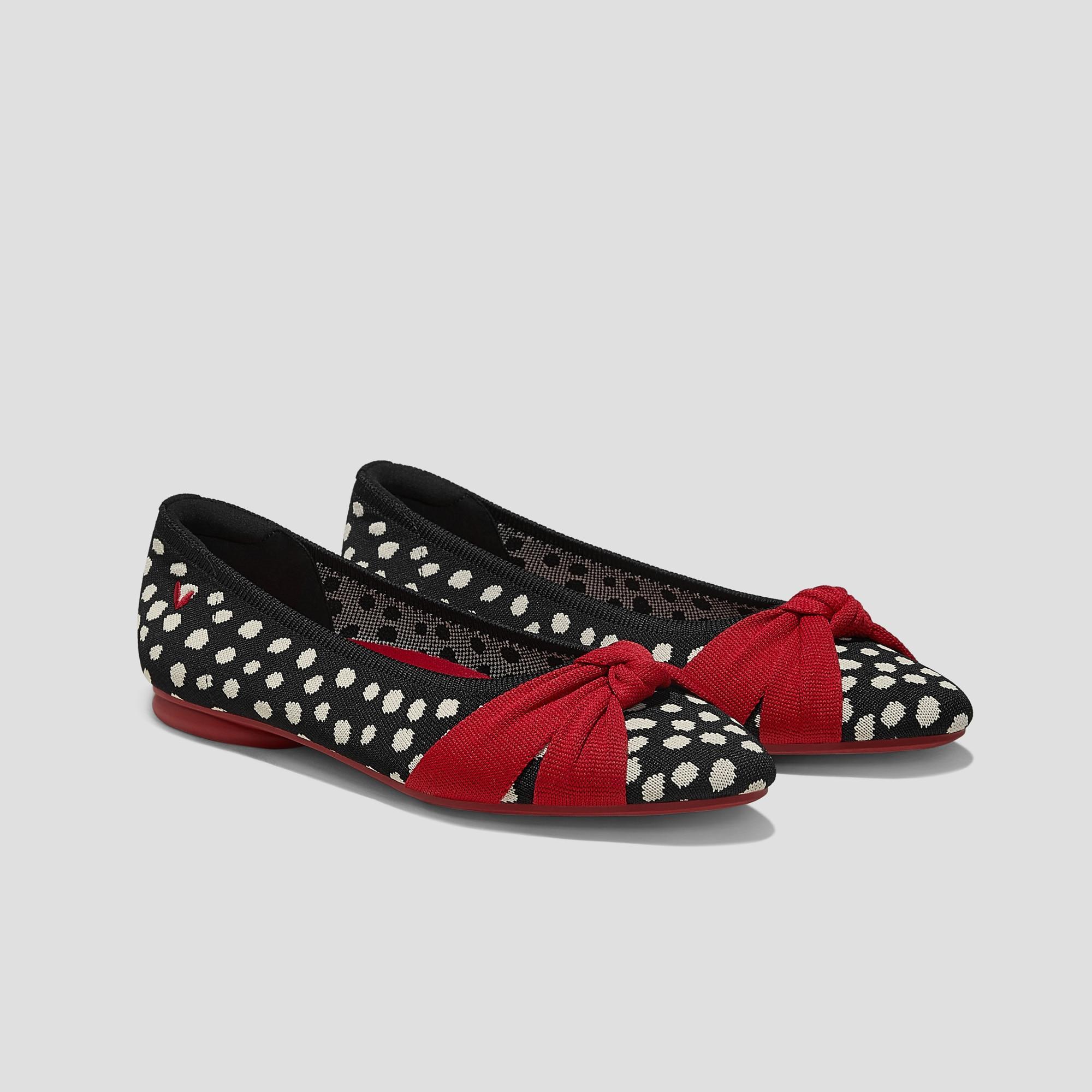 Almond-Toe Knotted Flats (Bibi) Product Image