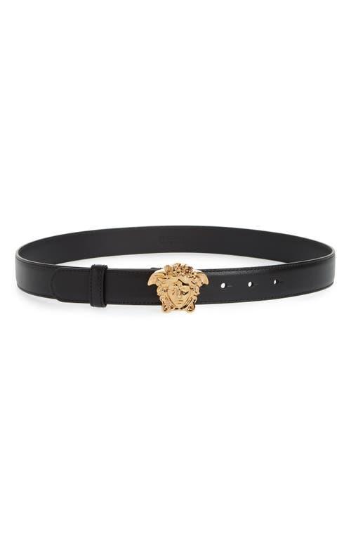 La Medusa 20mm Leather Belt, Black Product Image