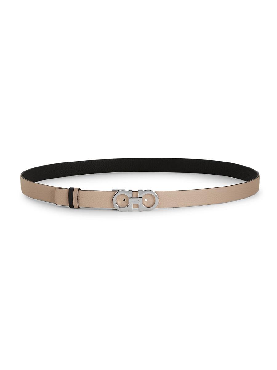 Salvatore Ferragamo Womens Skinny Gancini Belt Product Image