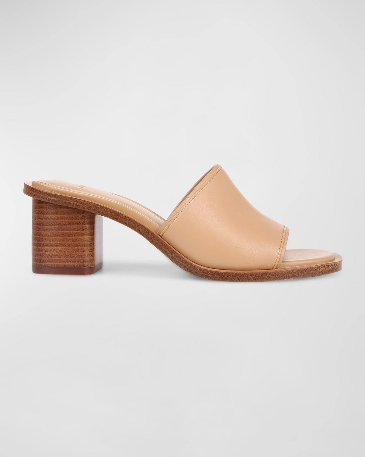 Donna Leather Mule Sandals Product Image