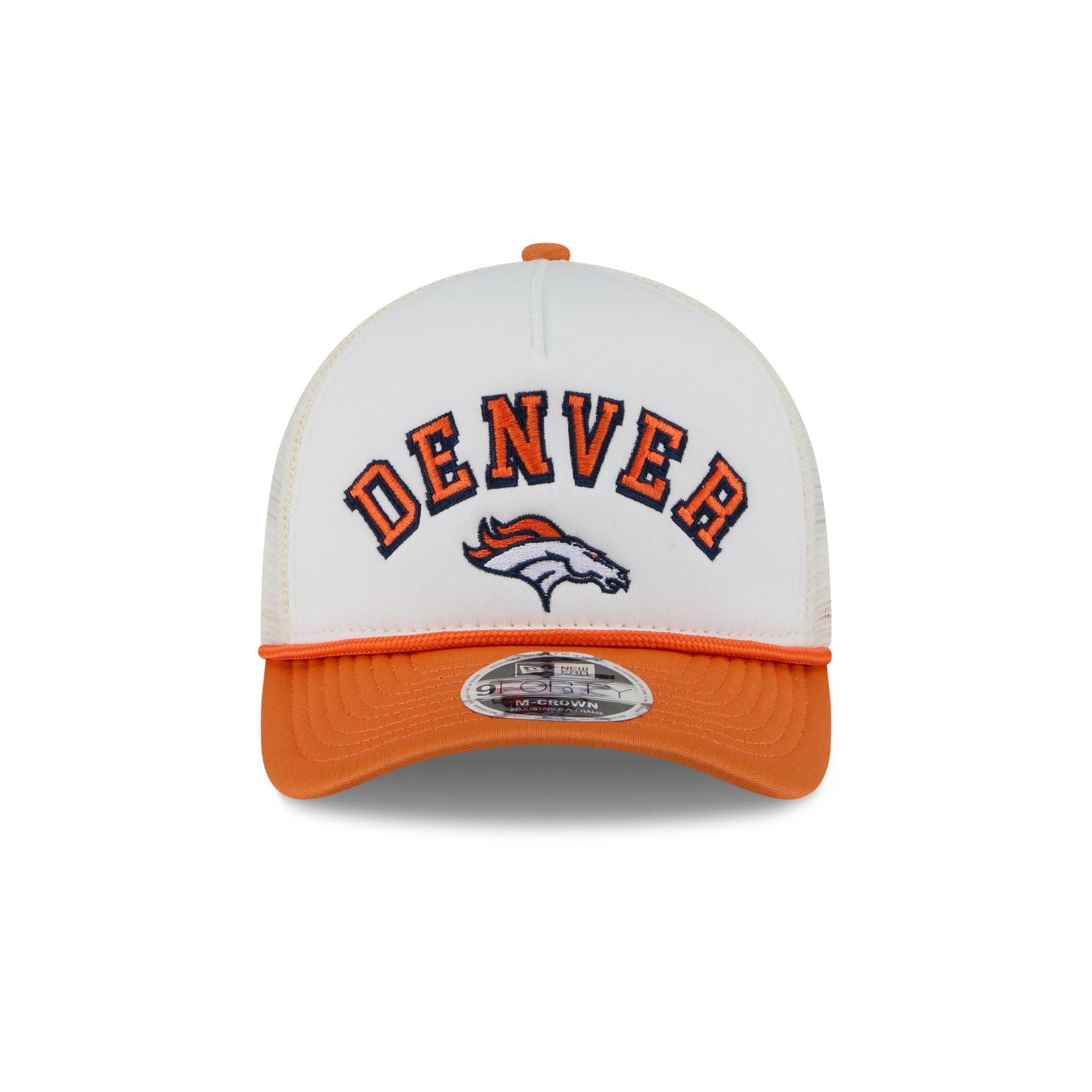 Denver Broncos Chrome Arch 9FORTY M-Crown A-Frame Trucker Hat Male Product Image