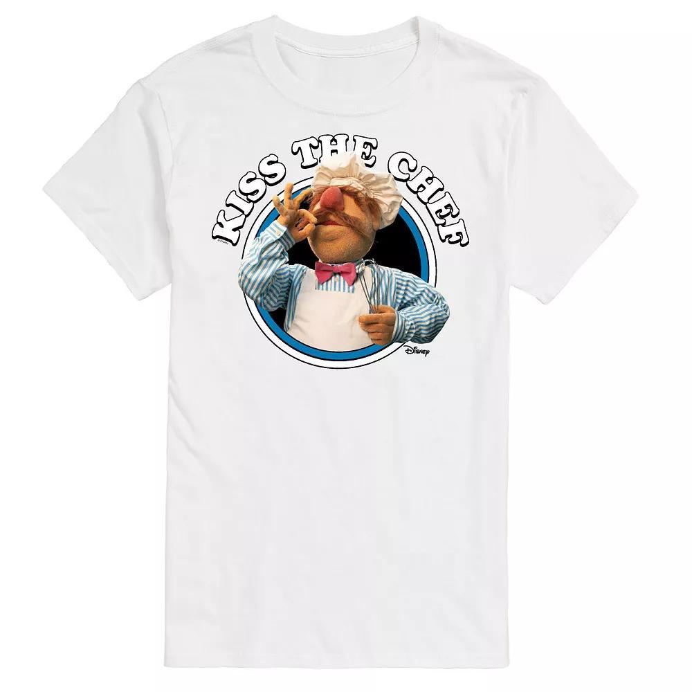 Disney's Men's The Muppets Kiss The Chef Tee, Size: 3XL Tall, White Product Image