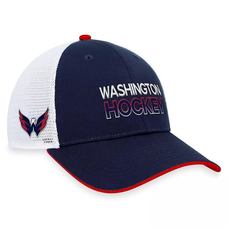 Mens Fanatics Branded Washington Capitals Authentic Pro Rink Trucker Adjustable Hat, Blue Product Image