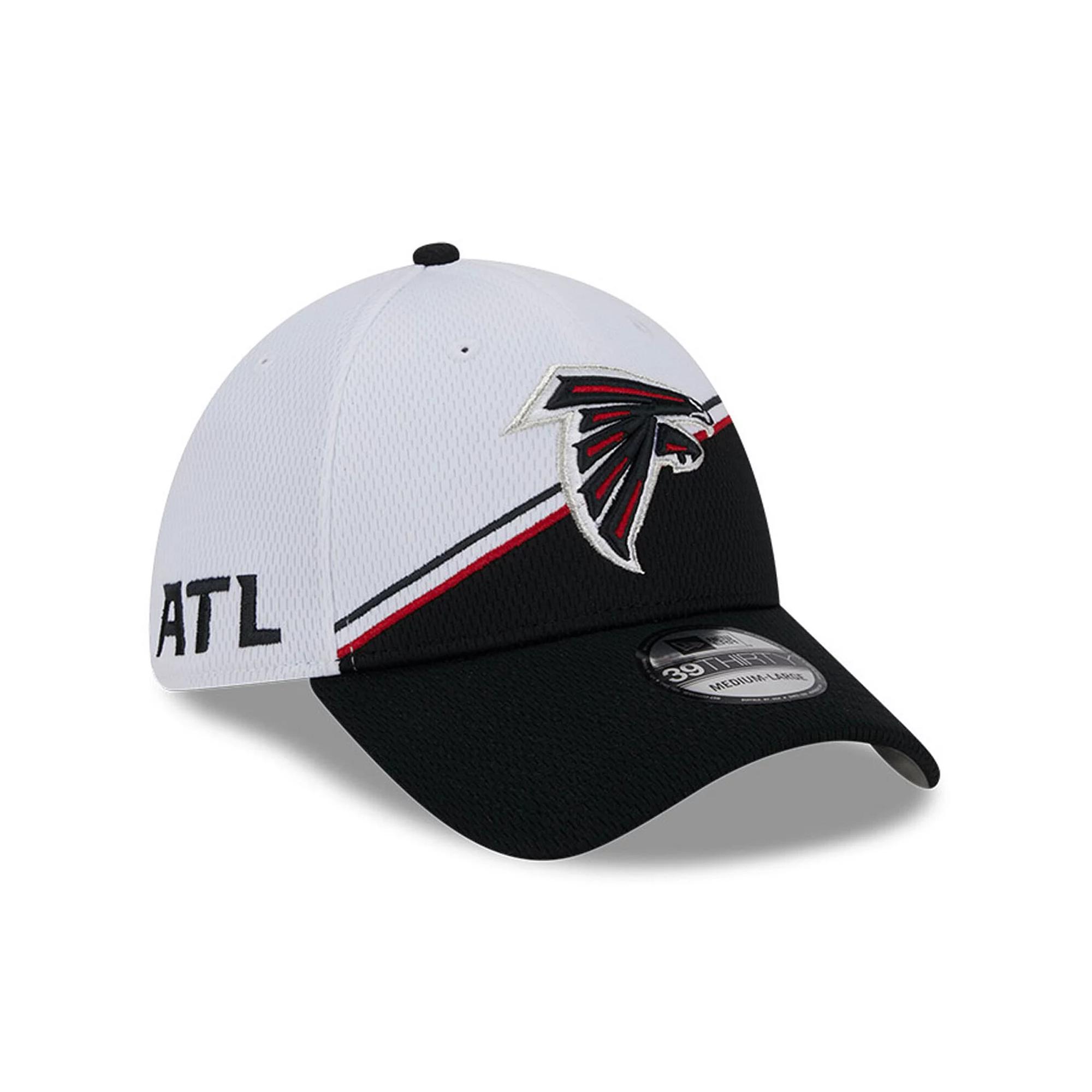 Men's New Era  White/Black Atlanta Falcons 2023 Sideline 39THIRTY Flex Hat, Size: Medium/Large Product Image