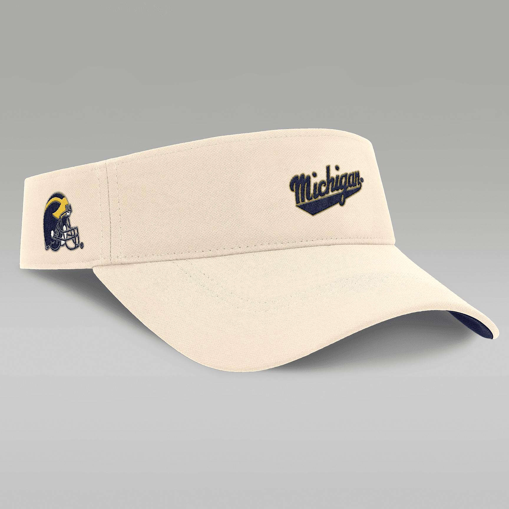 Mens Michigan Wolverines Primetime Ace Jordan Brand Dri-FIT College Adjustable Visor | JC050C38MWN-J5D Product Image