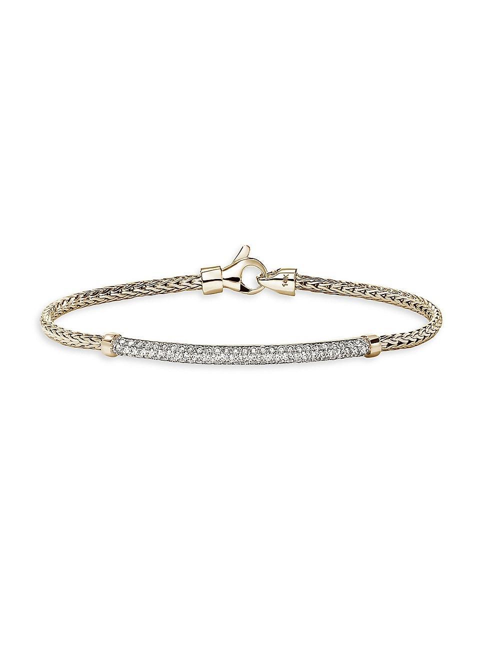 Womens JH Essentials Pav 14K Yellow Gold & 0.68 TCW Diamond Bracelet Product Image