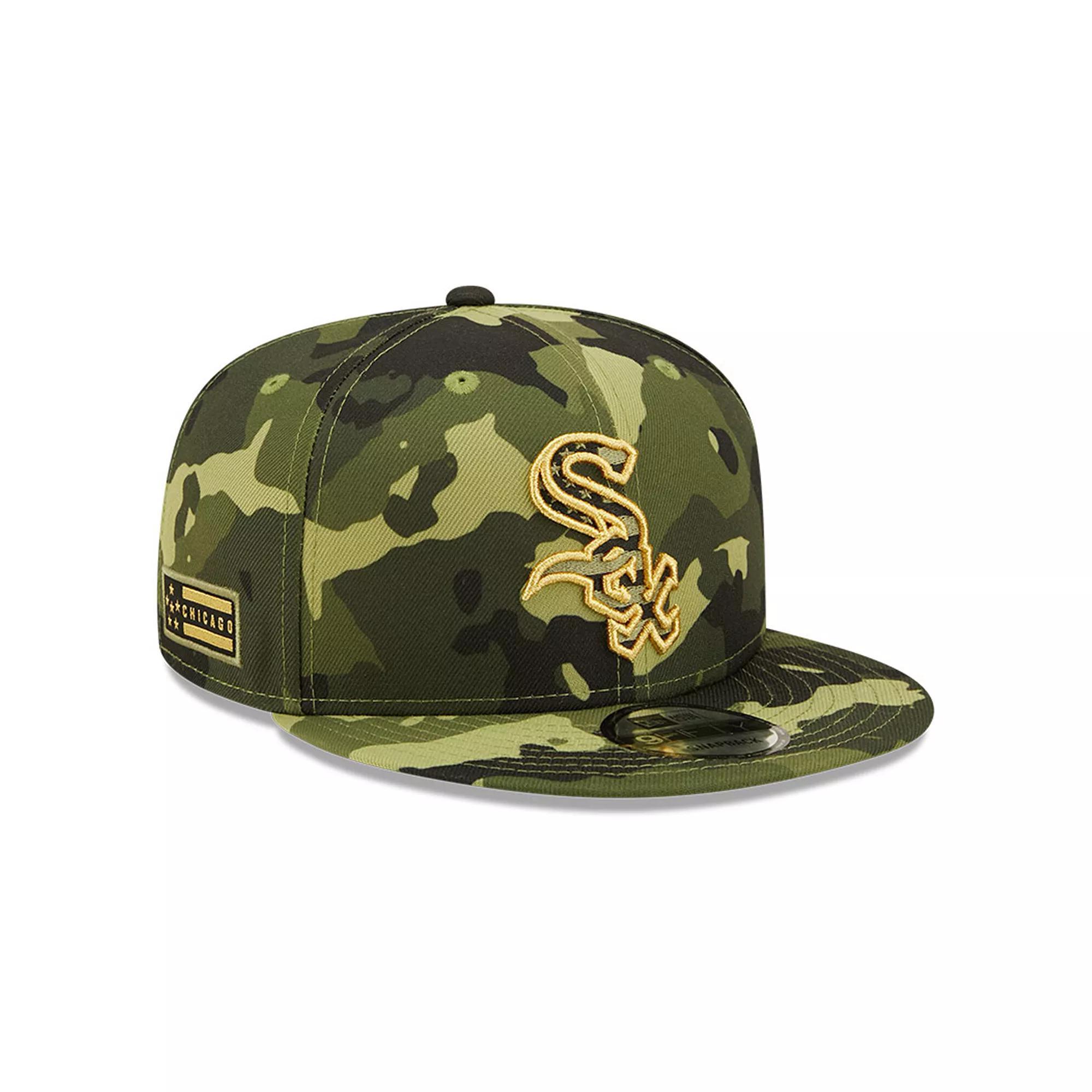Men's New Era Camo Chicago White Sox 2022 Armed Forces Day 9FIFTY Snapback Adjustable Hat, Green Product Image