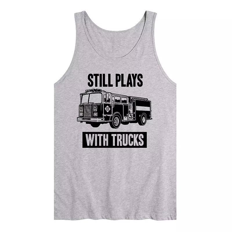 Men's Still Plays With Trucks Fire Tank Top,  Product Image