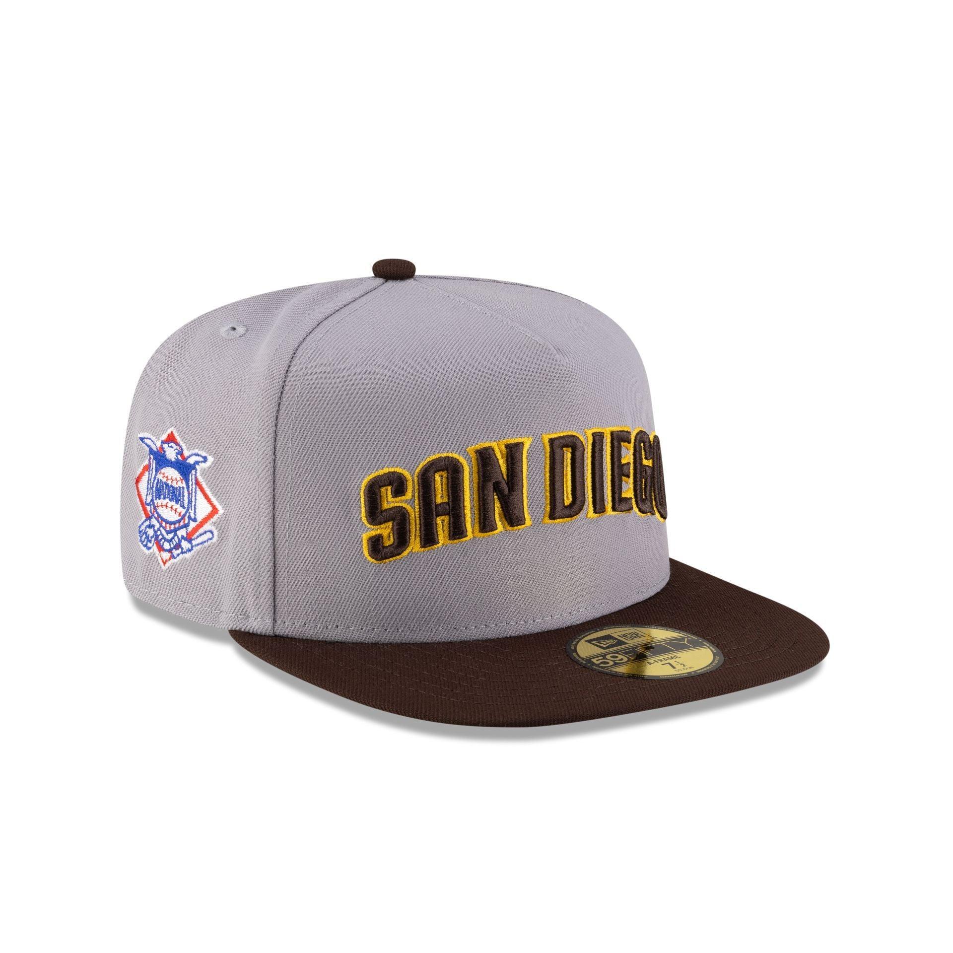 Just Caps League Sidepatch Gray San Diego Padres 59FIFTY A-Frame Fitted Hat Male Product Image