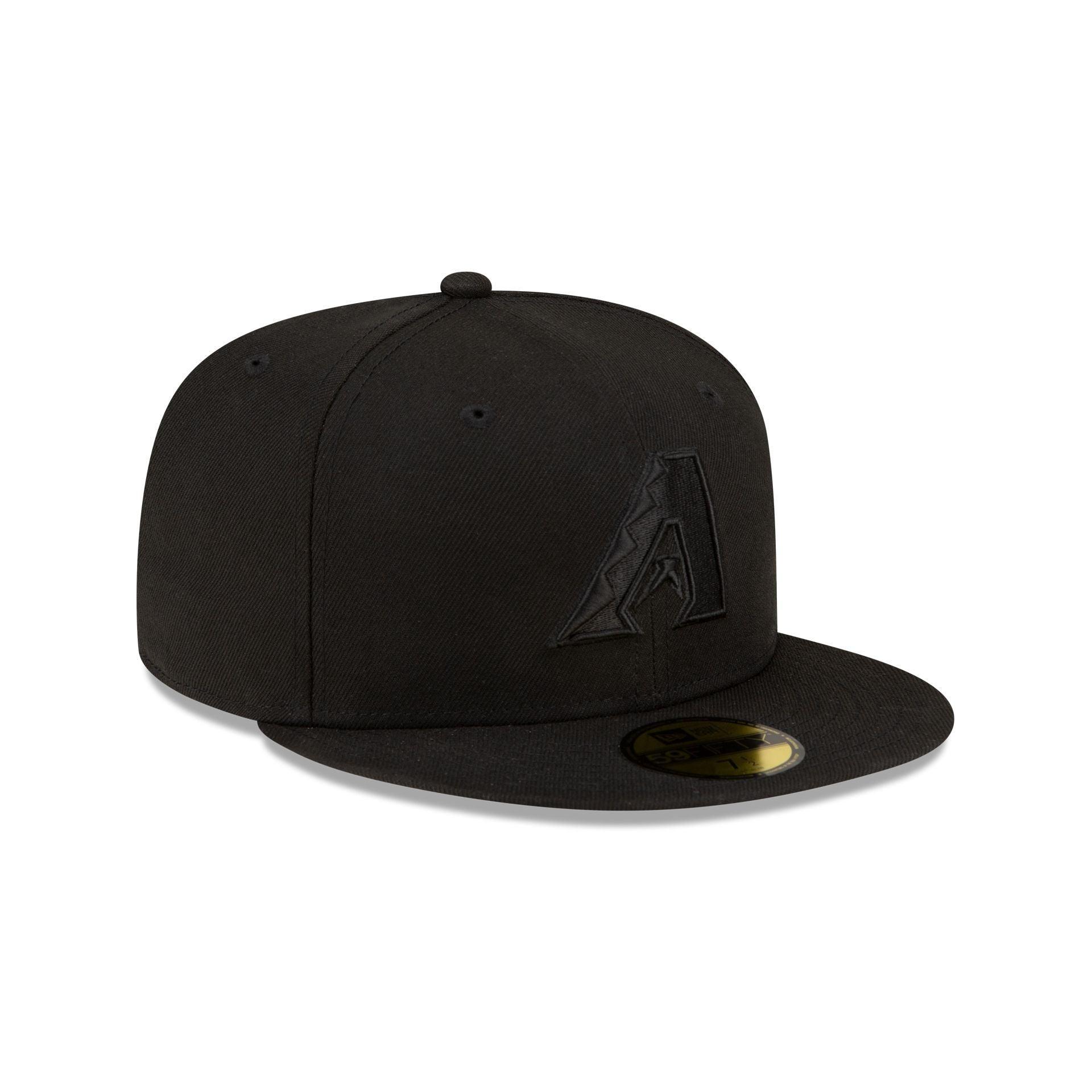 Arizona Diamondbacks Basic Black on Black Game 59FIFTY Fitted Hat Male Product Image