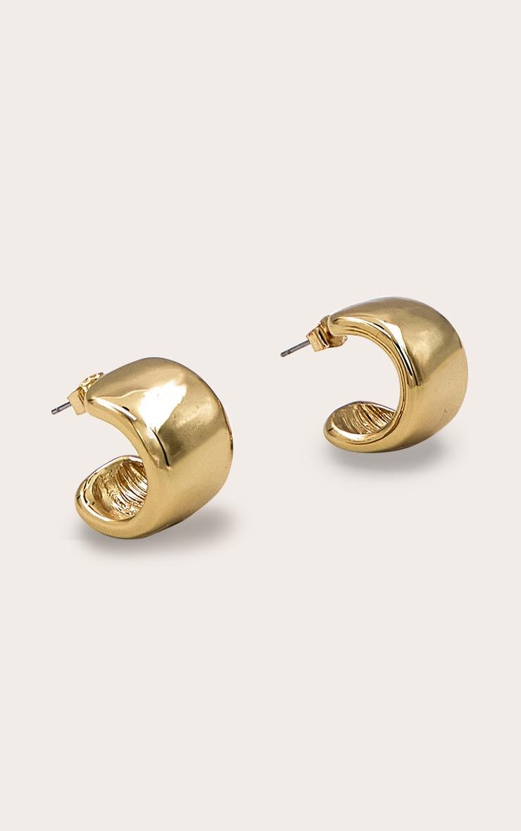 Gold Plated Smooth Hoop Earring Product Image