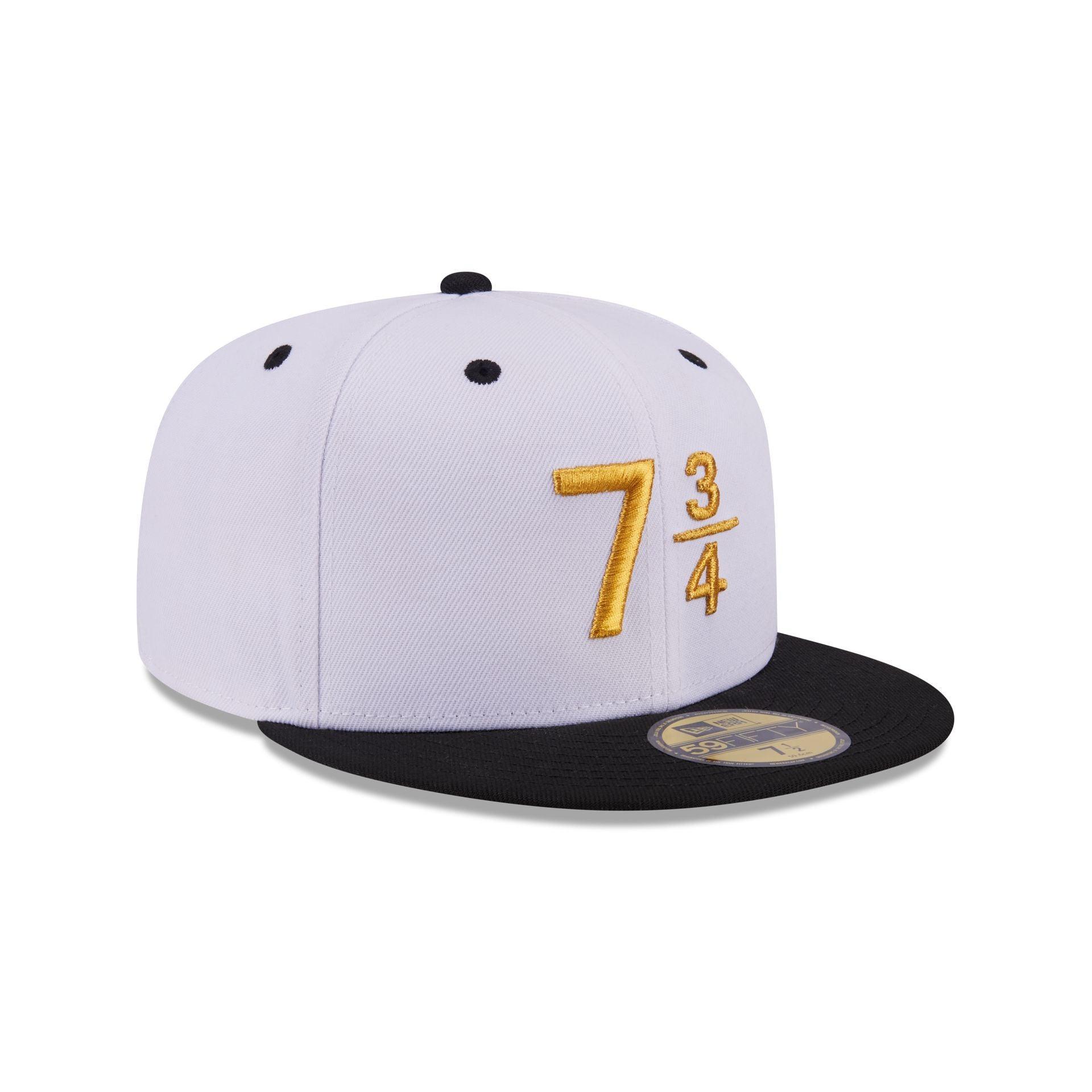 New Era Cap Signature Size 7 7/8 White 59FIFTY Fitted Hat Male Product Image