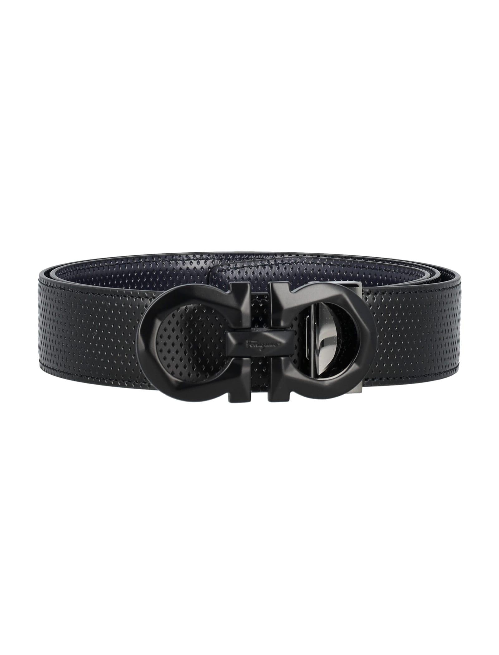 FERRAGAMO Double Adjustable Belt In Nero + Bluemarine Product Image