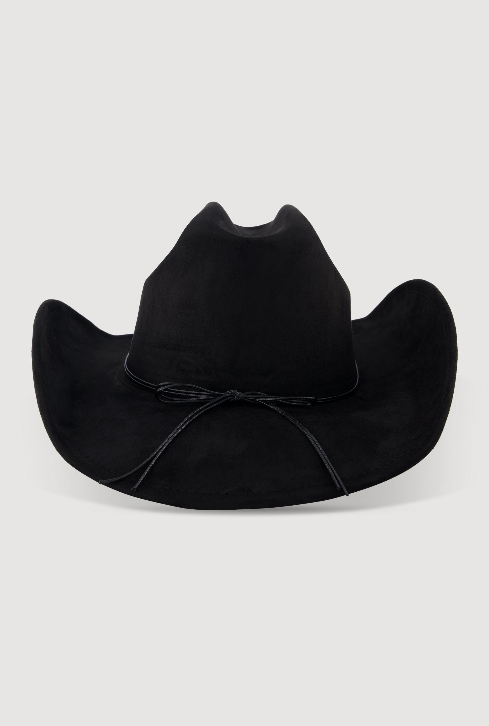 Faux Suede Metallic Boho Trim Cowboy Hat Female Product Image