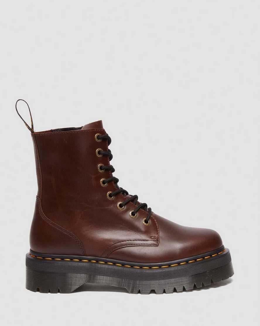 Jadon Boot Pull Up Leather Platforms Product Image