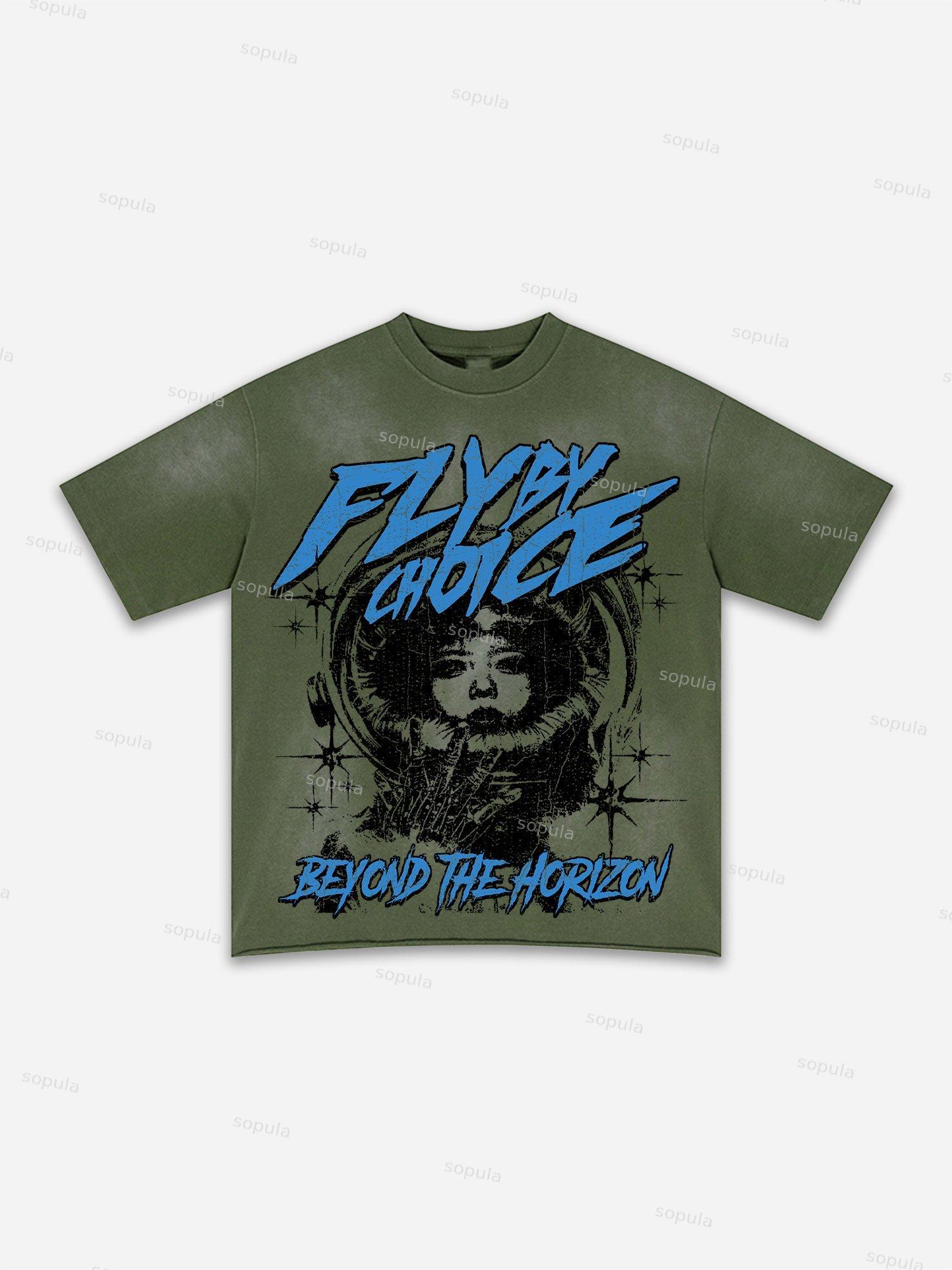Fly By Choice Graphic Washed T-shirt Product Image